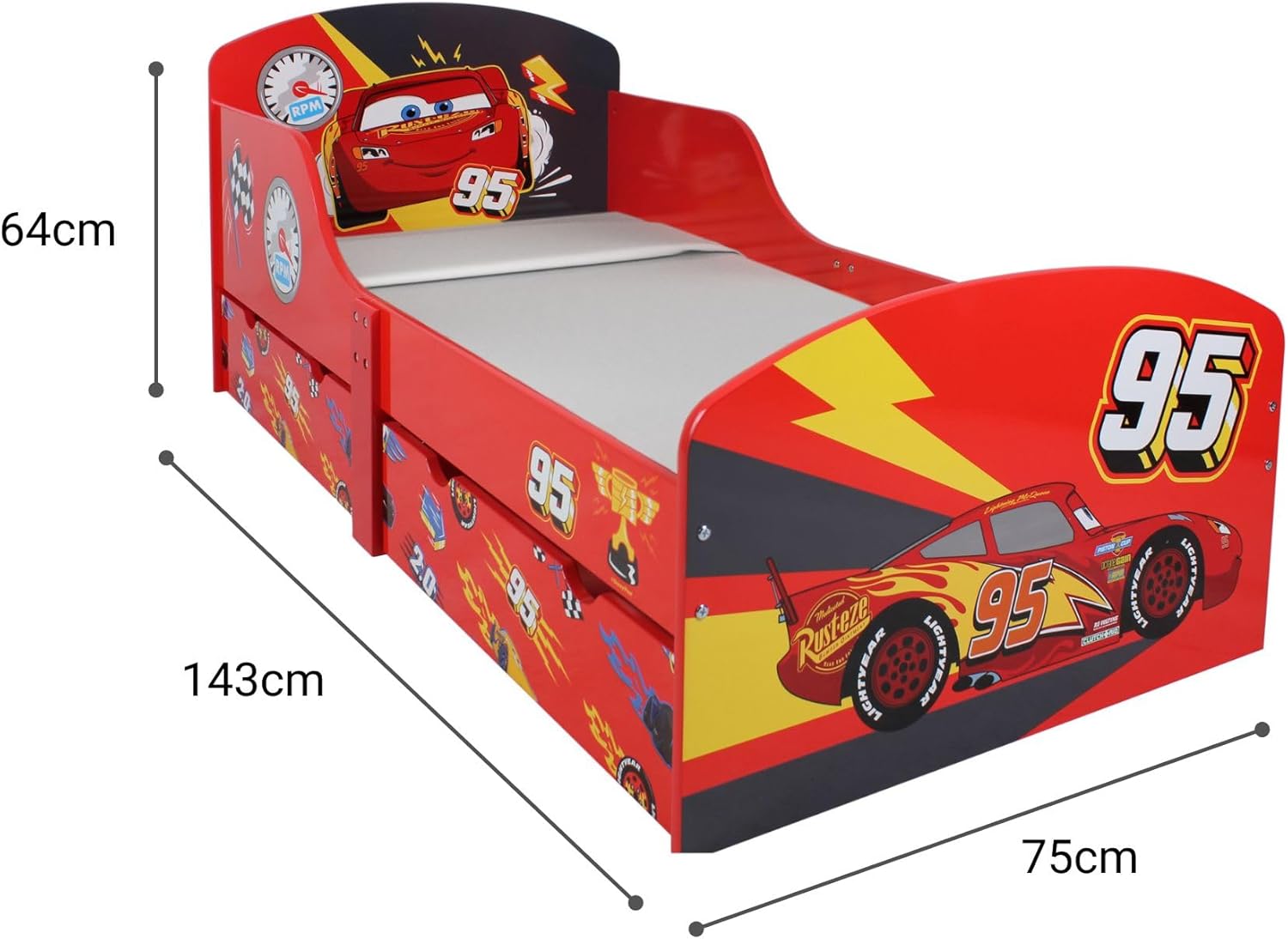 Lit Cars Flash McQueen pour Enfant