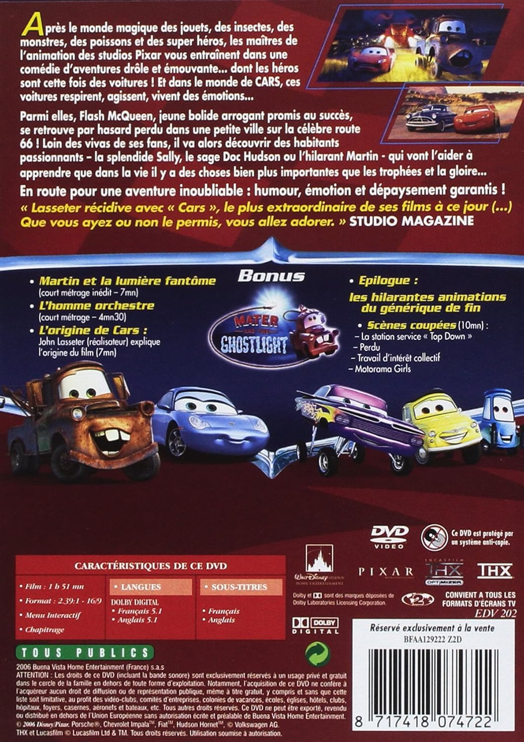 DVD Film Cars 1