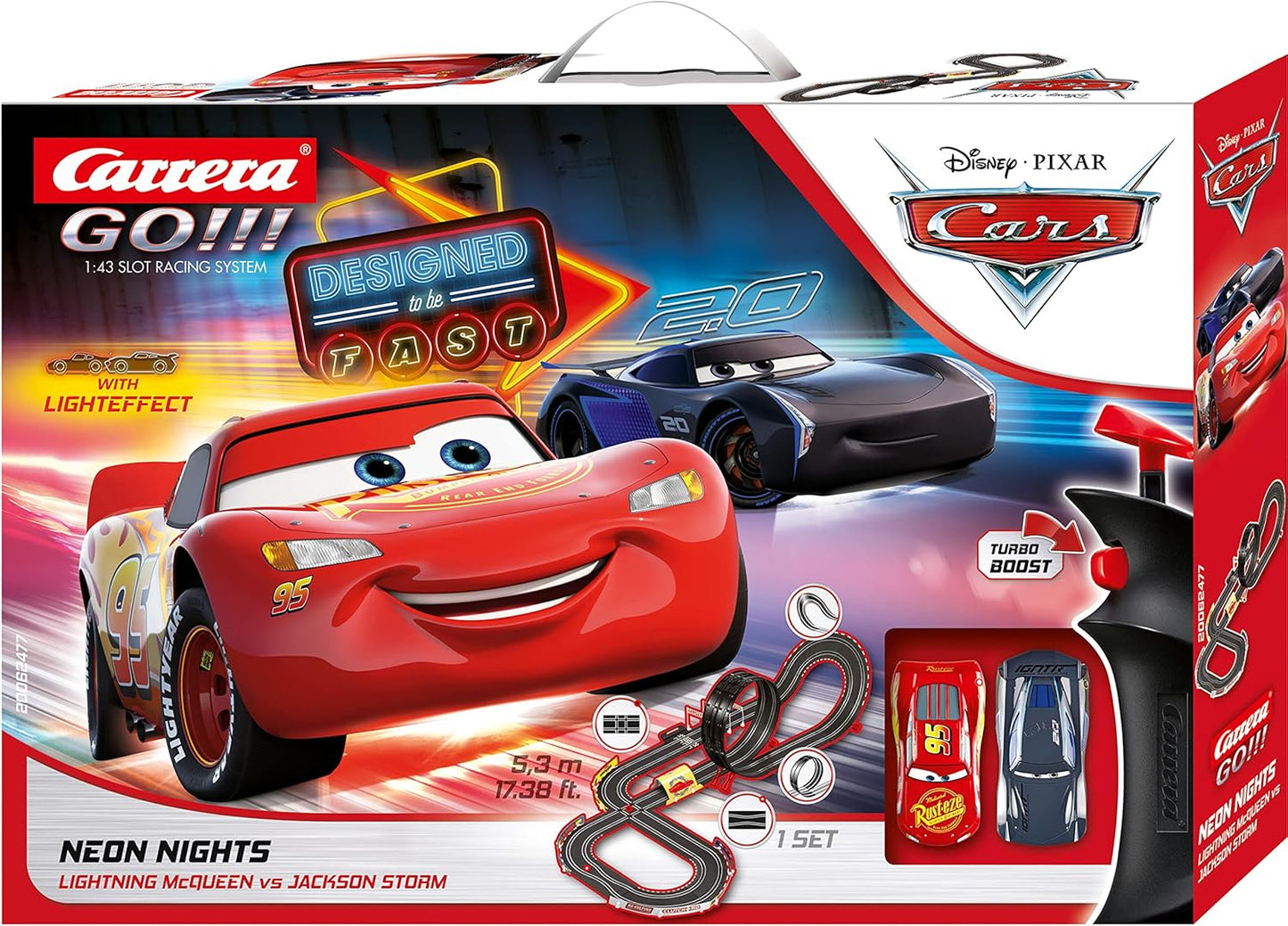 Circuito de coches eléctricos: Rayo McQueen vs. Jackson Storm
