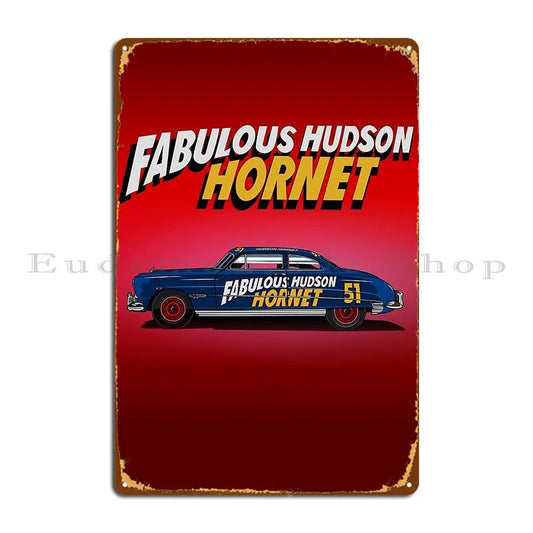 Plaque Décorative Cars en Métal - Fabulous Hudson Hornet