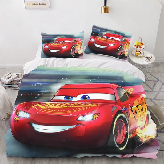 Parure de Lit Cars - Lightning McQueen avec Grand Sourire