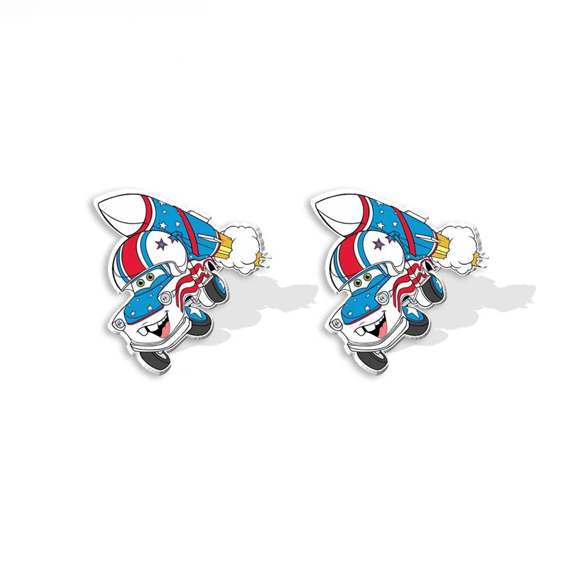 Boucle d'Oreille Cars Toon - Martin Super Cascadeur en Fusée