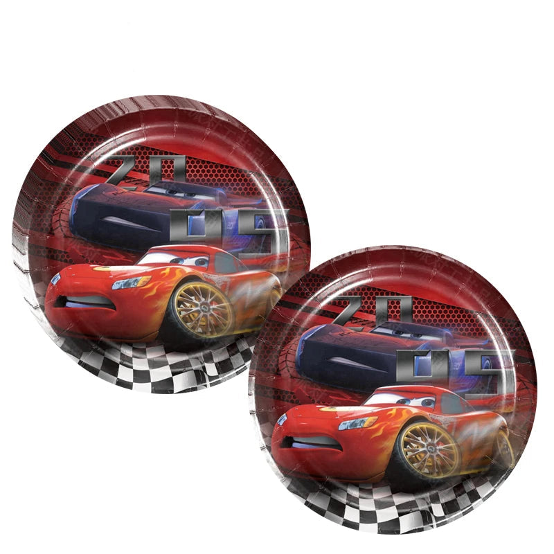 Déco Anniversaire Cars - 10 Assiettes Carton 18cm