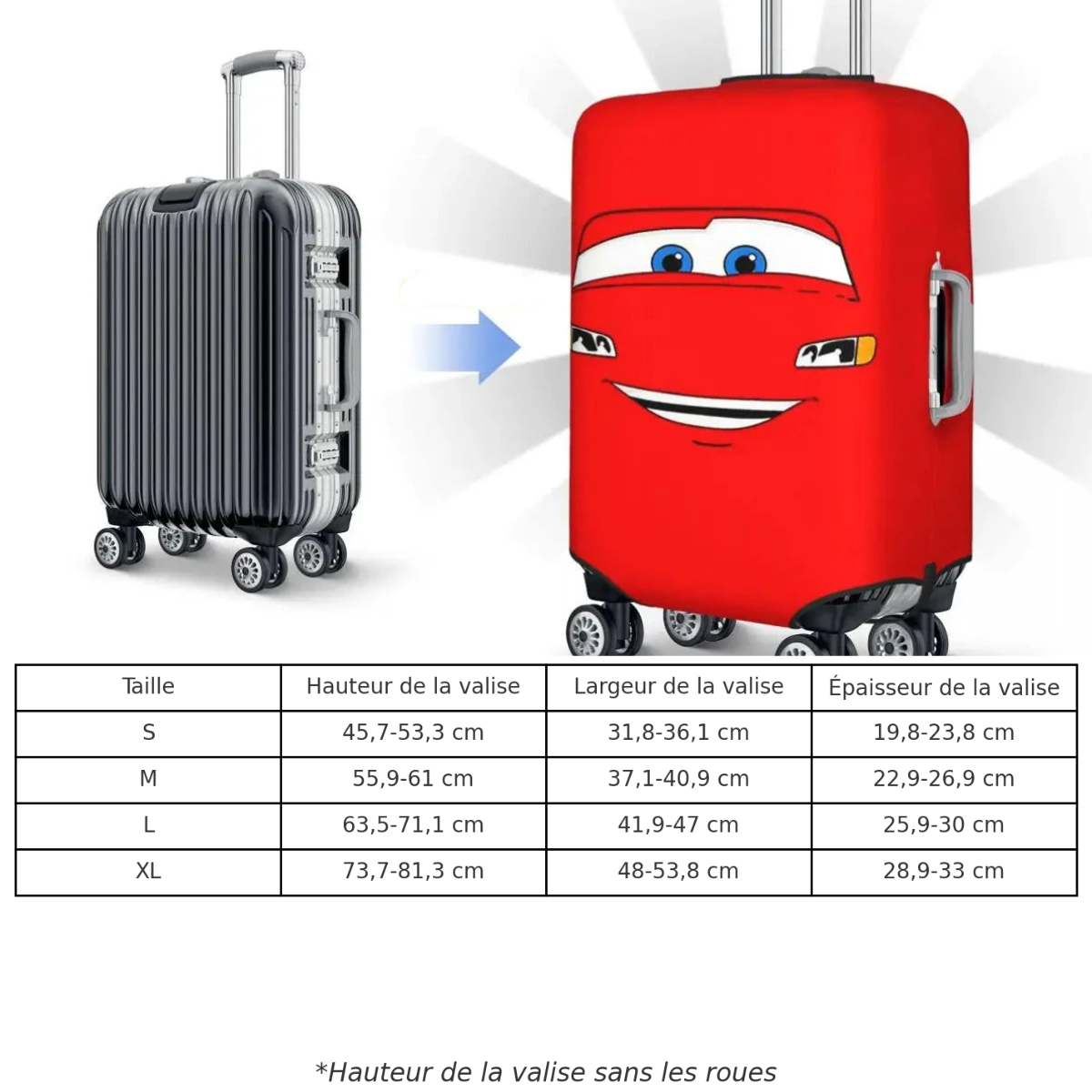 Housse de Valise Regard de Flash McQueen