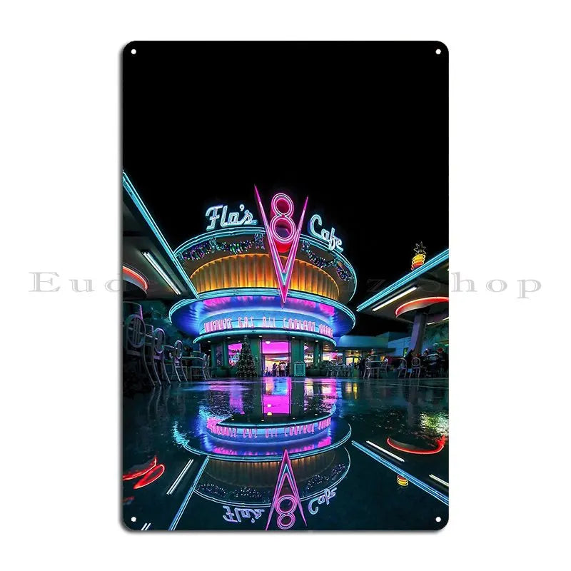 Plaque Décorative Cars en Métal - Flo's V8 Cafe