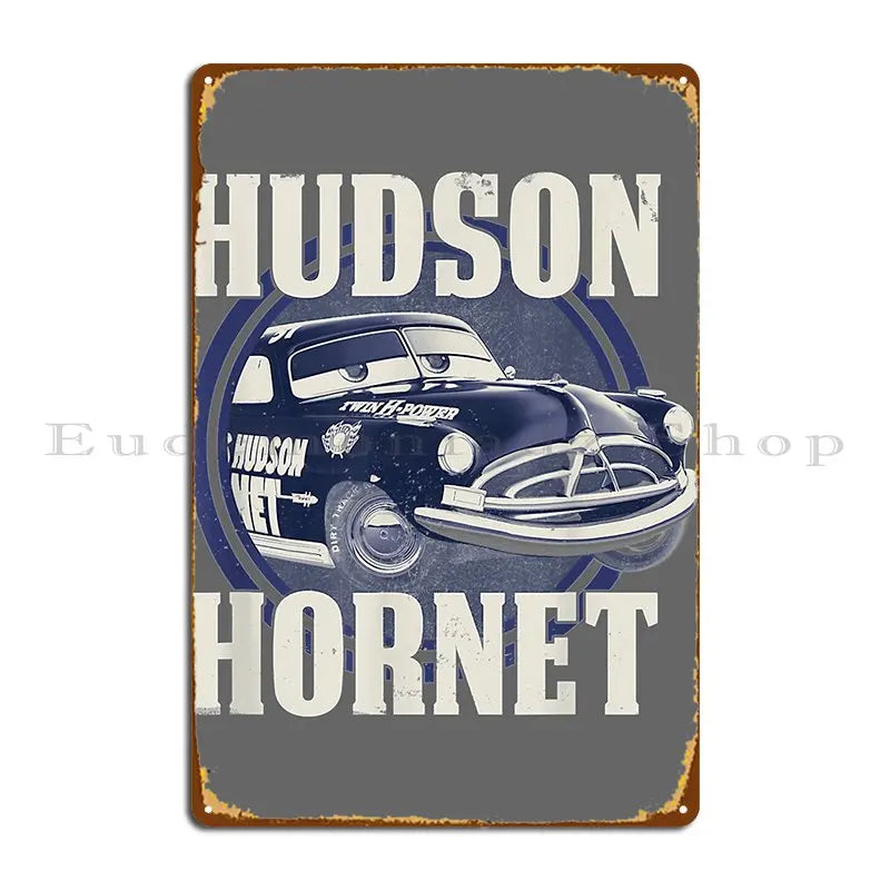 Plaque Décorative Cars en Métal - Hudson Hornet