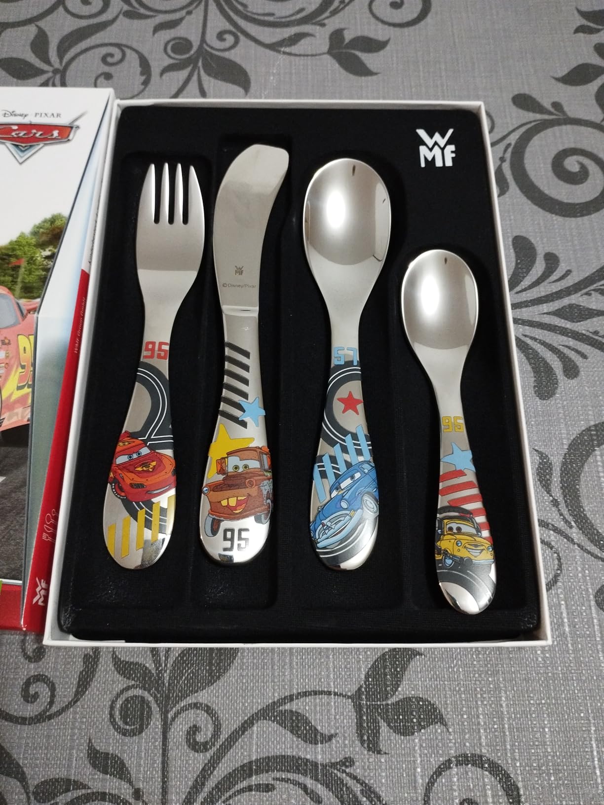 Set de 4 Couverts Enfant Cars - Acier Inoxydable