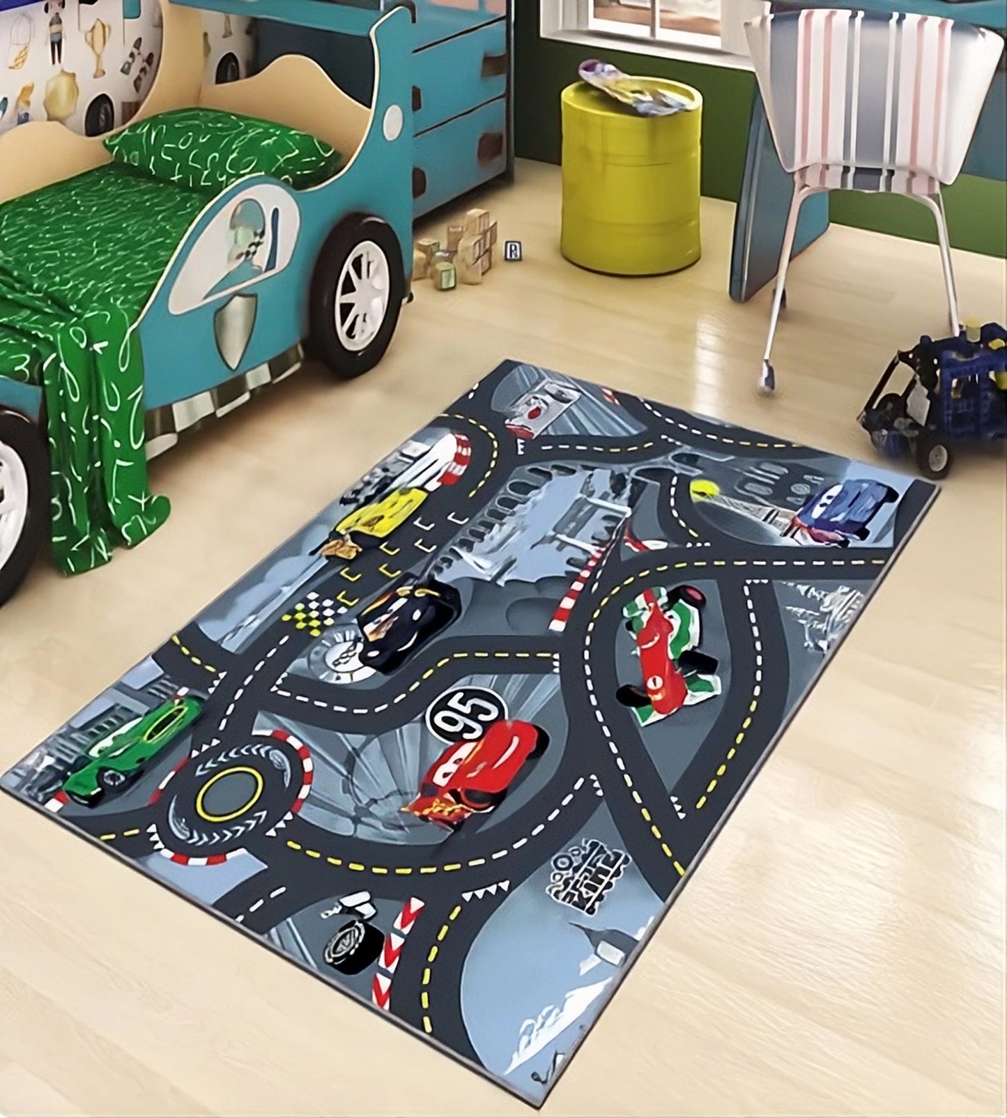 Tapis de Jeu Cars Flash McQueen pour Enfant