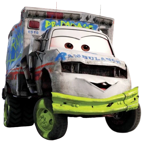 Dr. Damage : L’ambulance du Crazy Eight de Thunder Hollow dans Cars 3