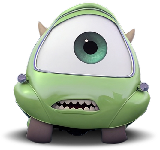 Mike Wazowski dans Cars : Le clin d'oeil de Cars à Monster et Cie.