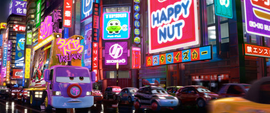 Taia Decotura : Le camion-écran “Tire Talky” de Tokyo dans Cars 2