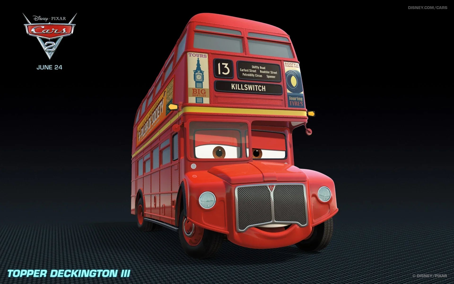 Topper Deckington III The Iconic Double decker Bus From Cars 2 Cars topper-deckington-iii-the-iconic-double-decker-bus-from-cars-2-cars