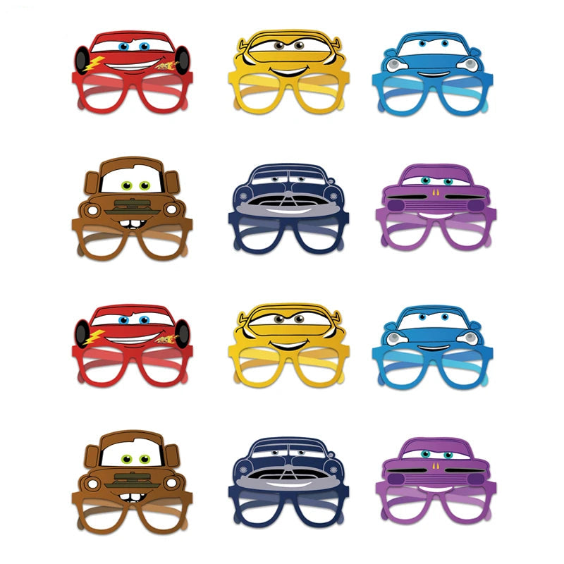 12 Lunettes Fantaisie Déguisement Anniversaire Cars