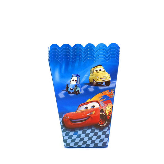 6 Boîtes à Popcorn Aniversaire Cars
