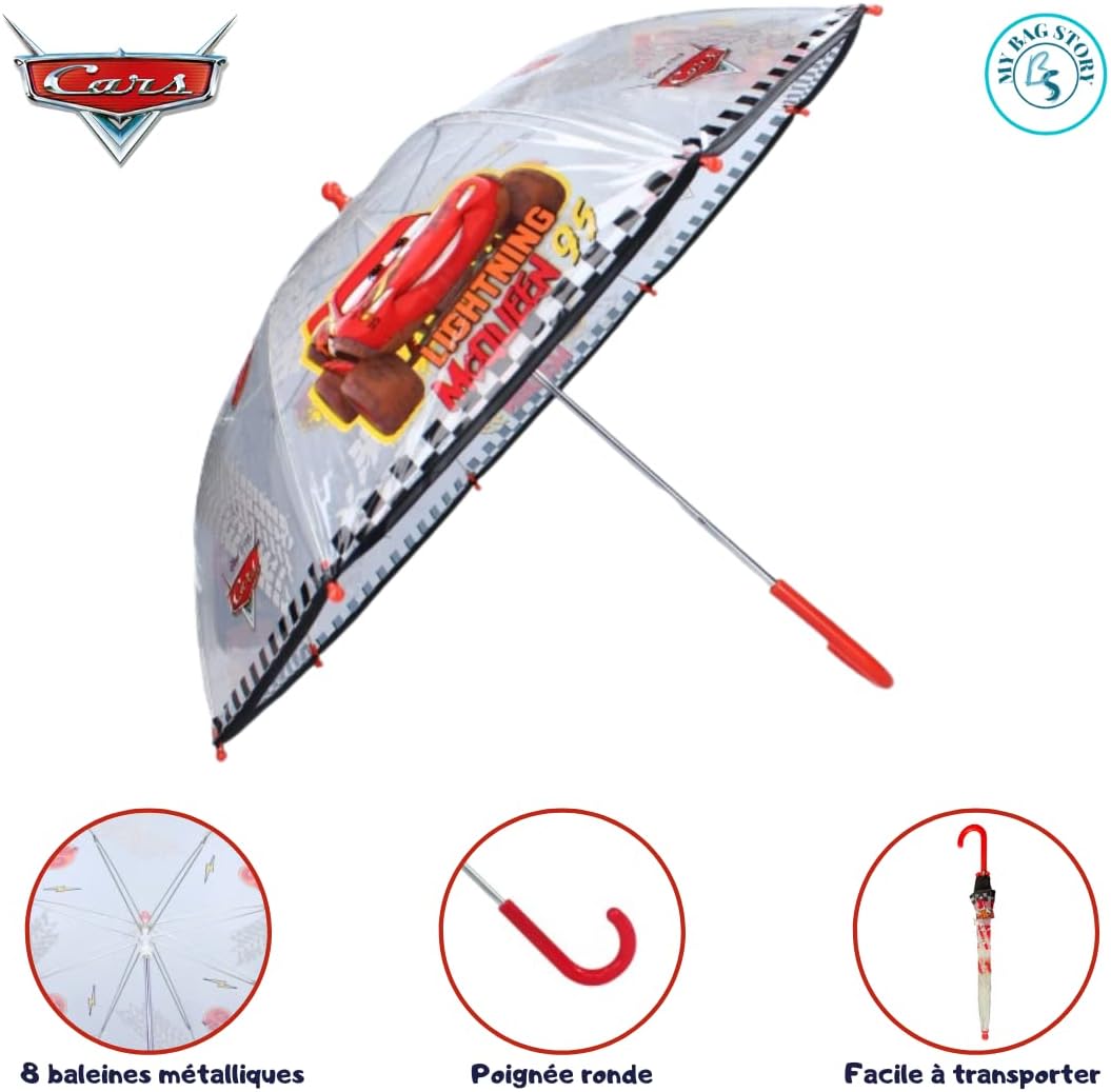 Parapluie Transparent Cars Flash McQueen