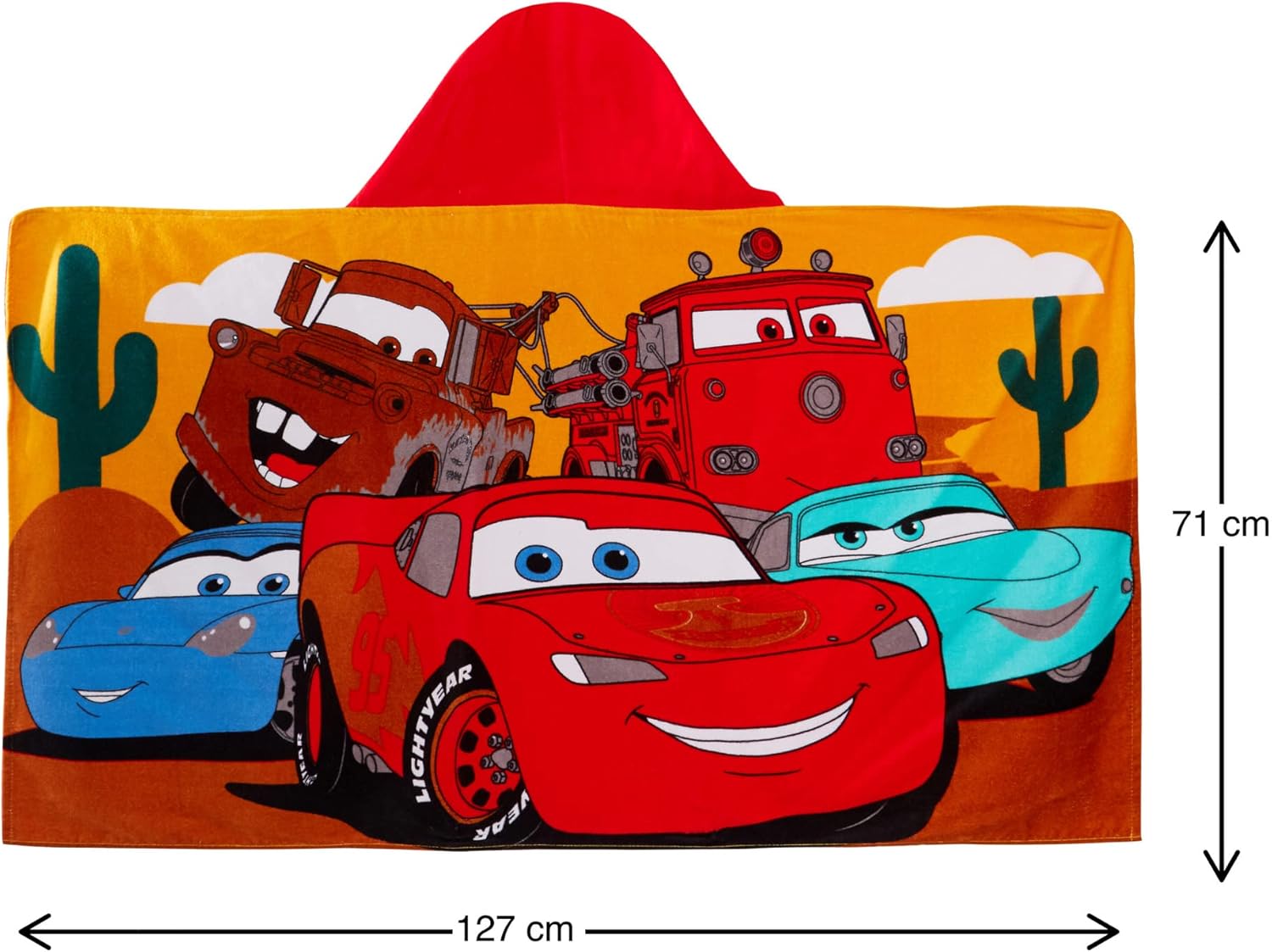 Serviette à Capuche Cars - Flash McQueen et ses Amis