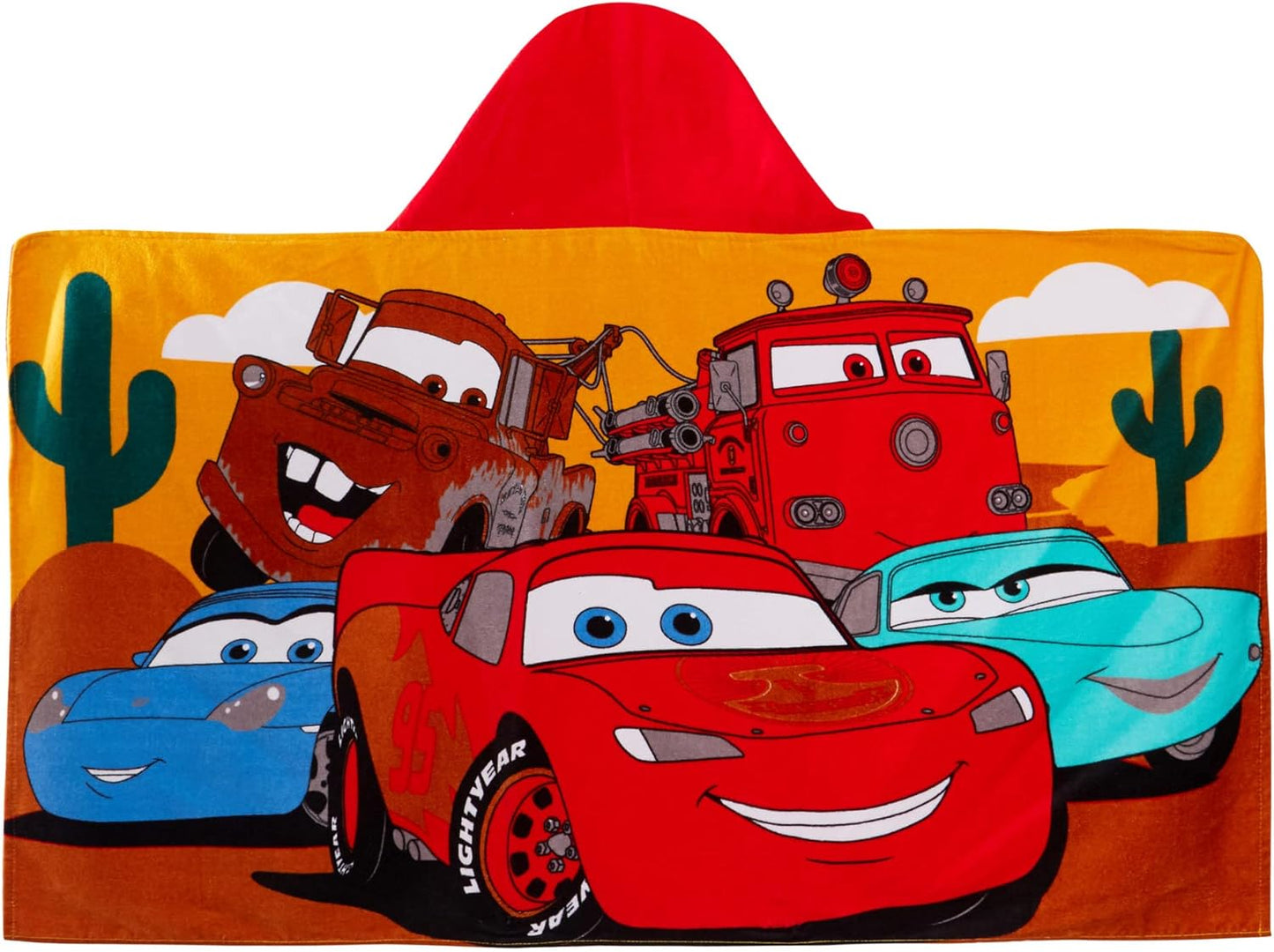 Serviette à Capuche Cars - Flash McQueen et ses Amis