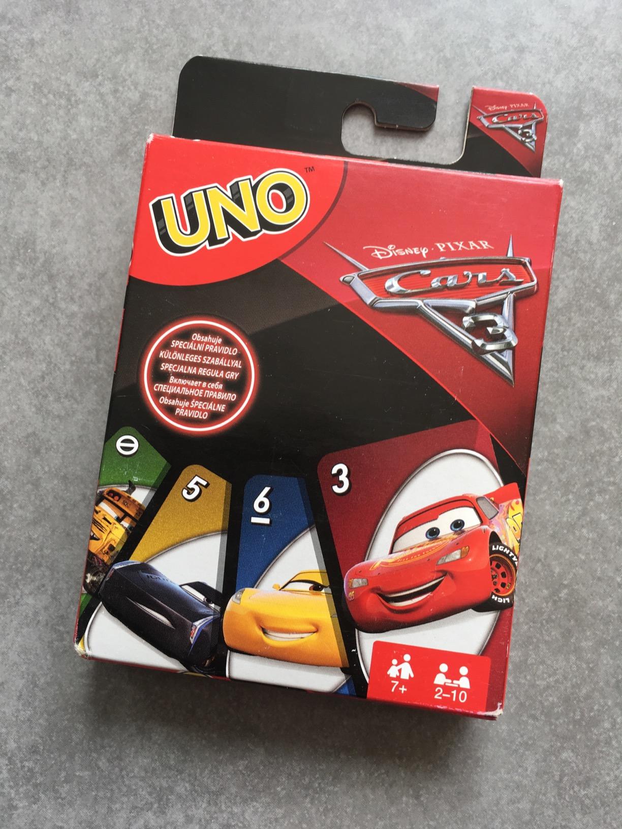 Jeu de Cartes Uno Cars 3