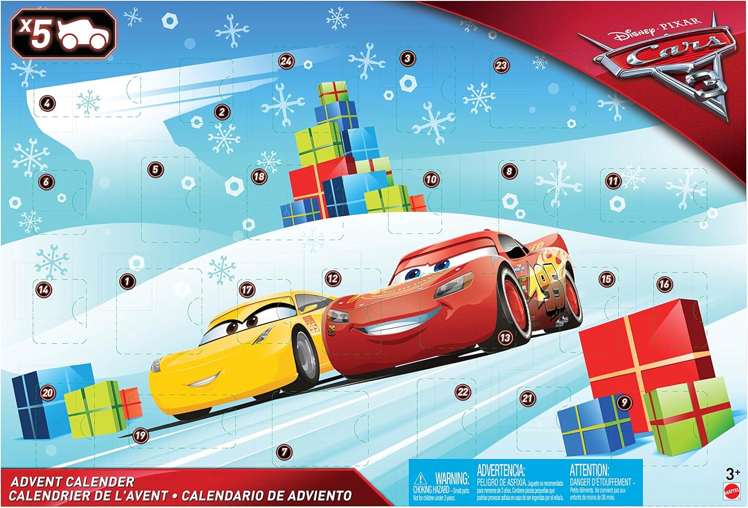 Calendrier de L'Avent Cars 3