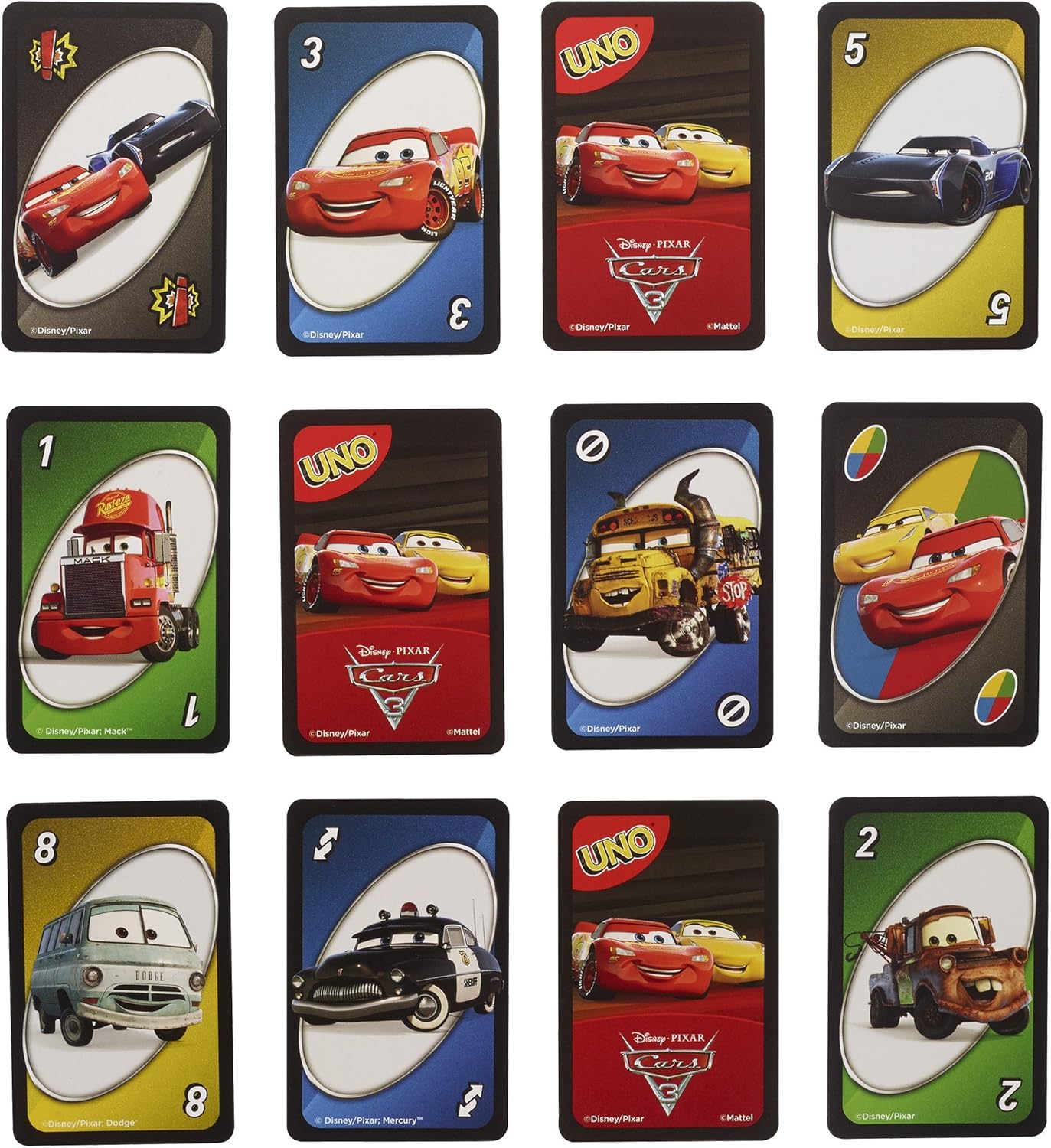 Jeu de Cartes Uno Cars 3