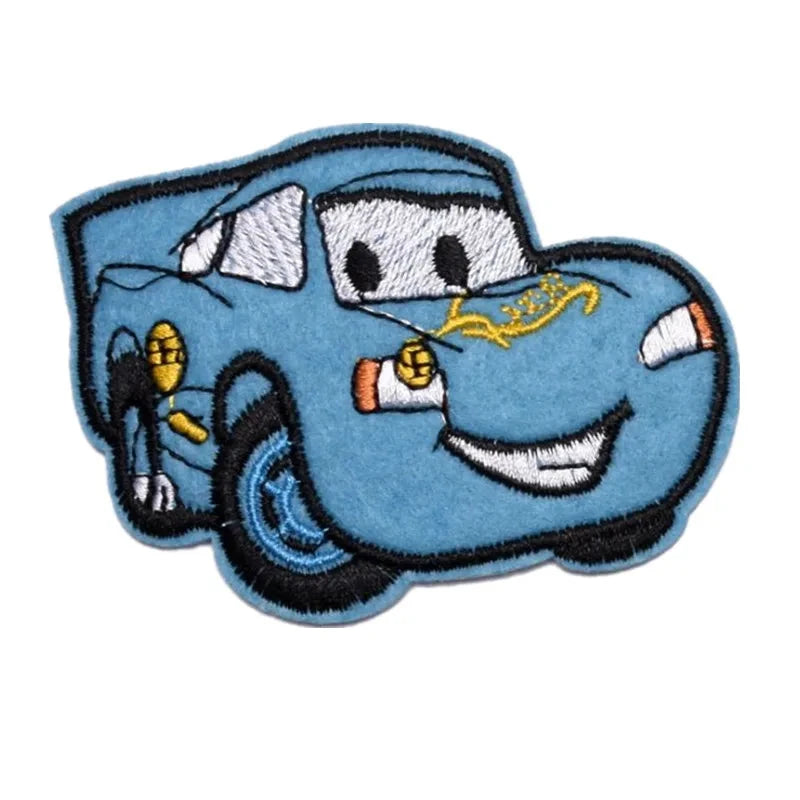 Patch Cars Flash McQueen Bleu 8.2x6.1cm