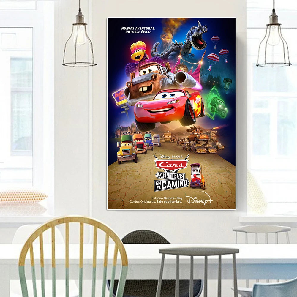 Poster Cars McQueen en Course de Nuit