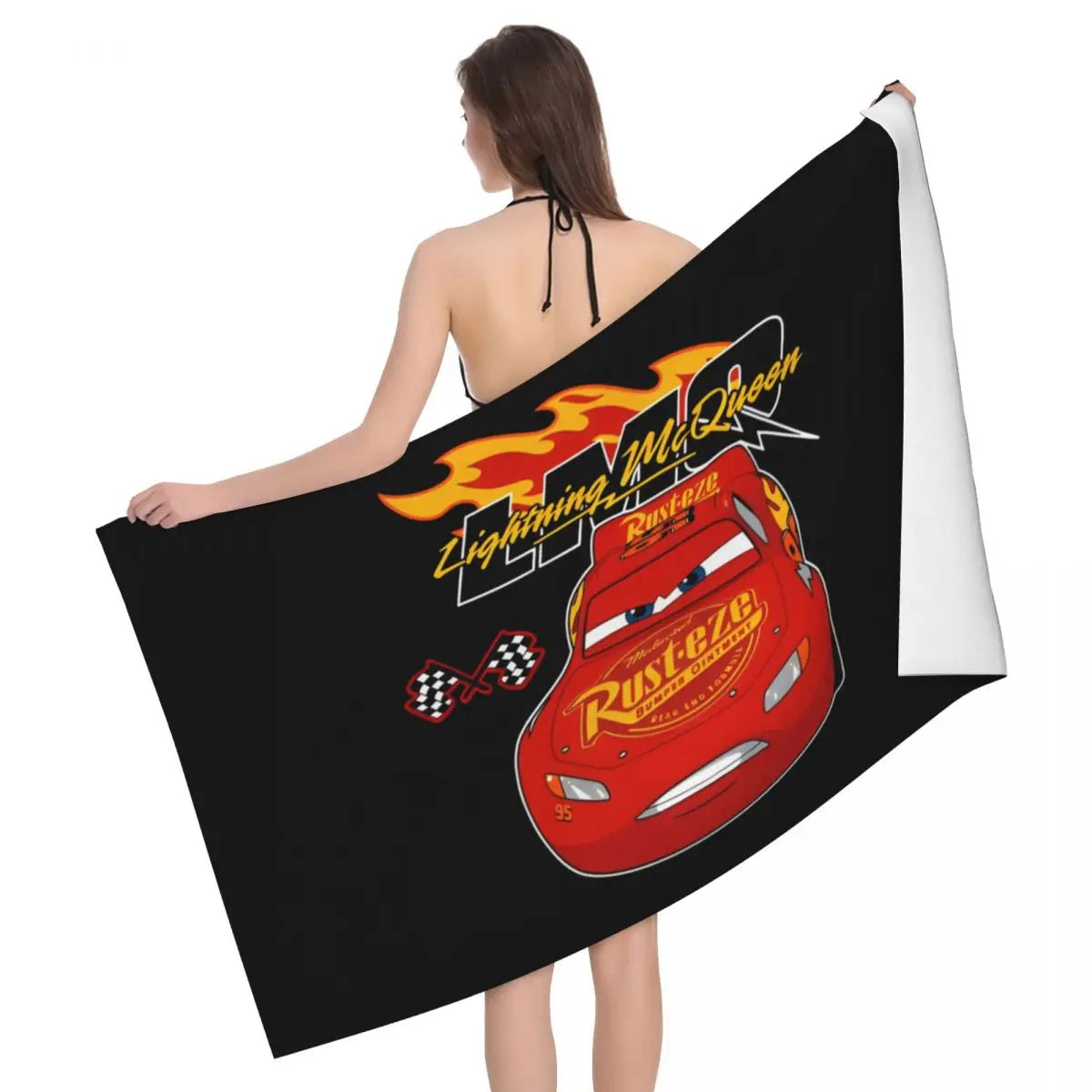 Serviette de Plage Cars On Fire 130x80cm