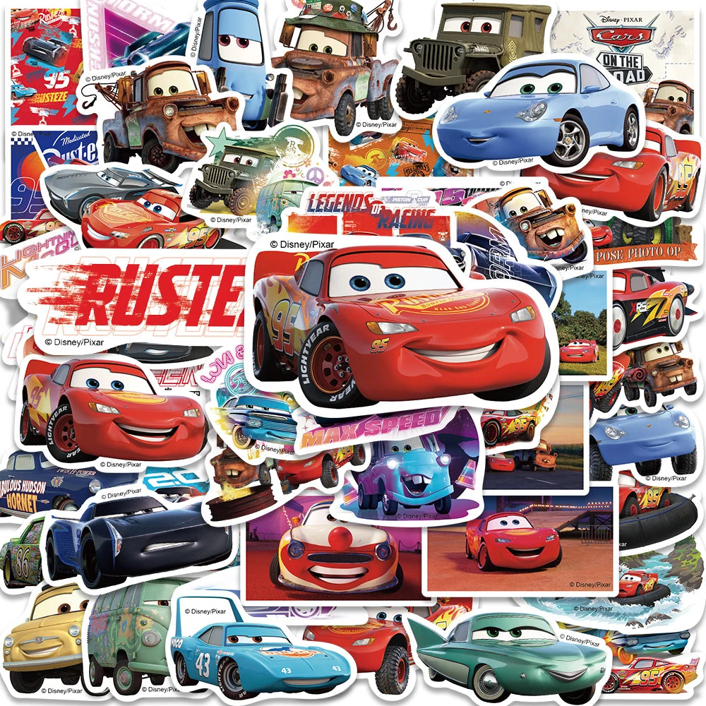 Lot de 50 Stickers Cars 50 PCS