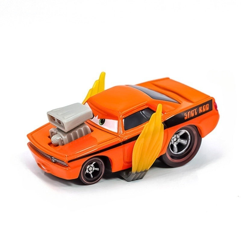 Voiture Cars Orange Tuning & Flammes - "Plein Pot" Snot Rod with Flames