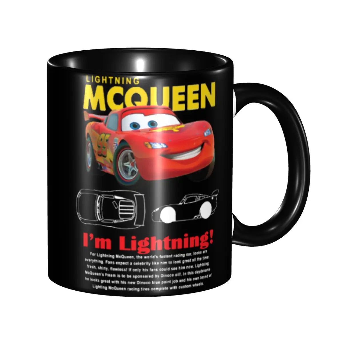 Mug Cars McQueen Noir 330 ml