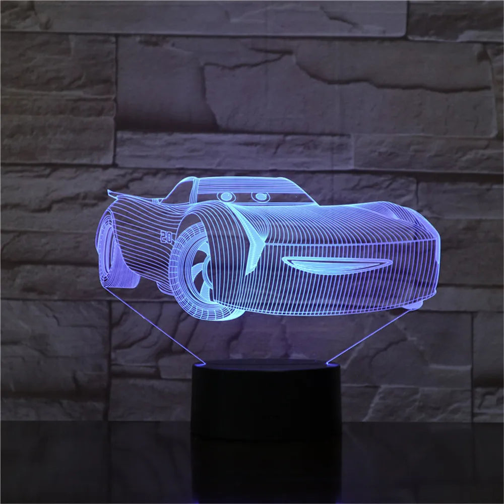 Lampe 3D Cars Jackson Storm Socle Noir