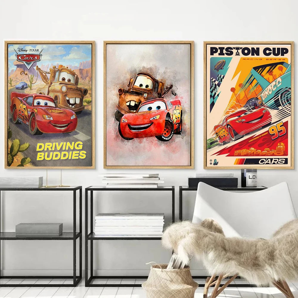 Poster Cars Flash McQueen et Martin