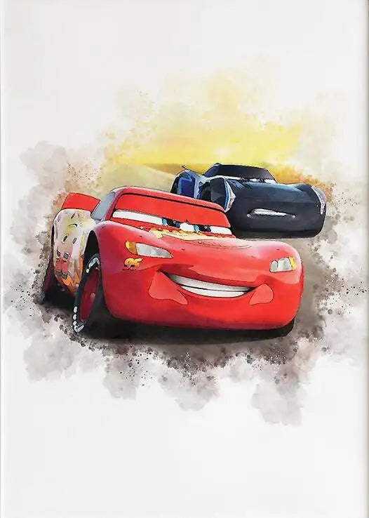 Poster Cars Flash McQueen vs Storm 20x30cm