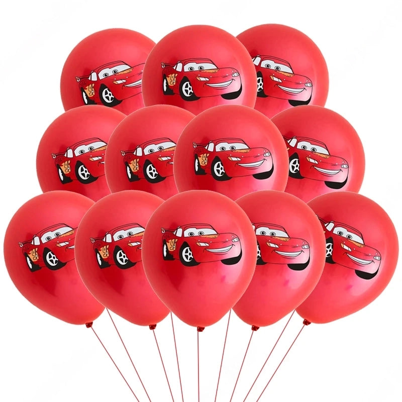 Ballon D'anniversaire Cars Flash McQueen - 25 modèles 10 ballons Cars Rouge