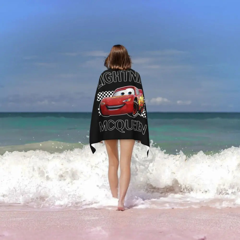 Serviette de Plage Cars Noire