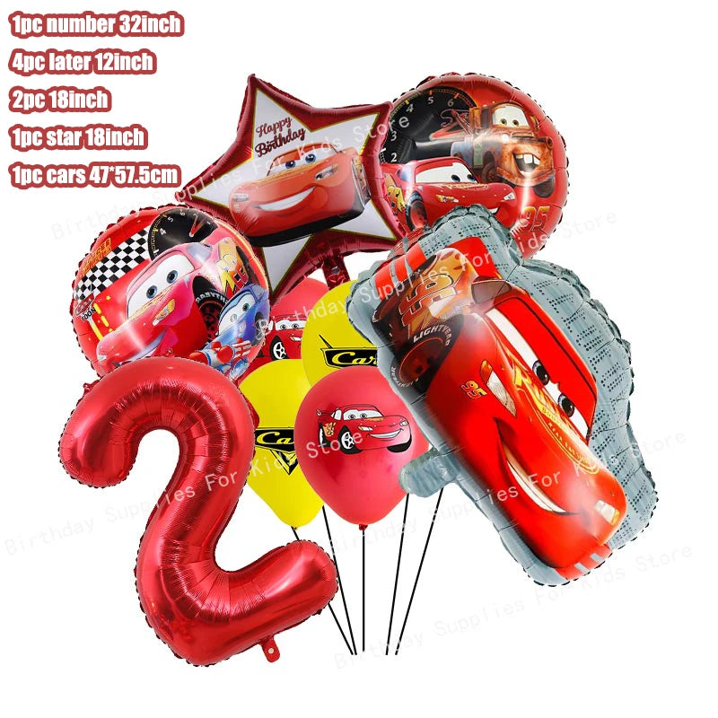 Kit Complet Anniversaire Cars Ballon 2 - 9 pièces