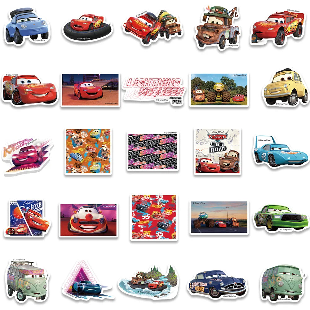 Lot de 50 Stickers Cars