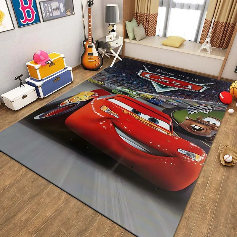 Tapis Cars McQueen sur Circuit 40x60cm