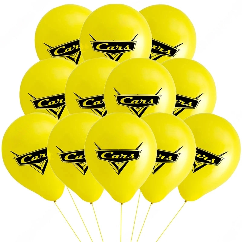 Ballon D'anniversaire Cars Flash McQueen - 25 modèles 10 ballons Cars Jaune