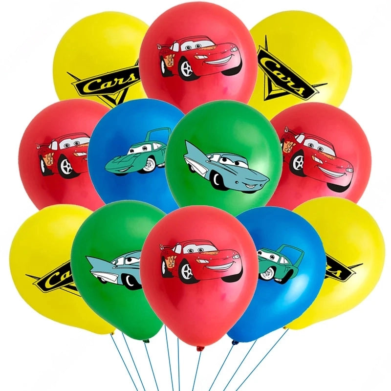 Ballon D'anniversaire Cars Flash McQueen - 25 modèles Mix de 10 ballons