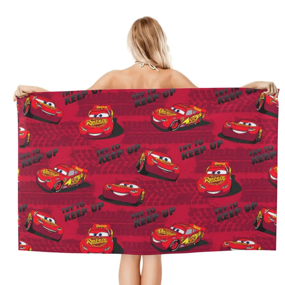 Serviette de Plage Cars McQueen Rouge