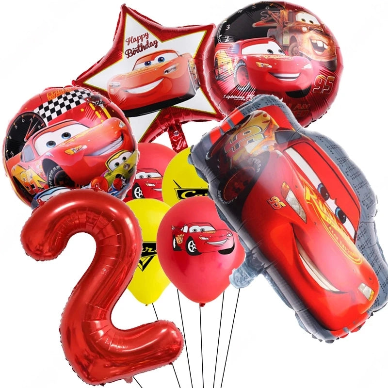 Ballon D'anniversaire Cars Flash McQueen - 25 modèles 9 ballons pour 2 ans