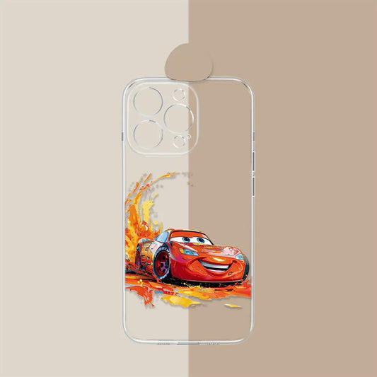 Coque Cars Transparente iPhone Glissade de Feu iPhone 7 8 SE 2020