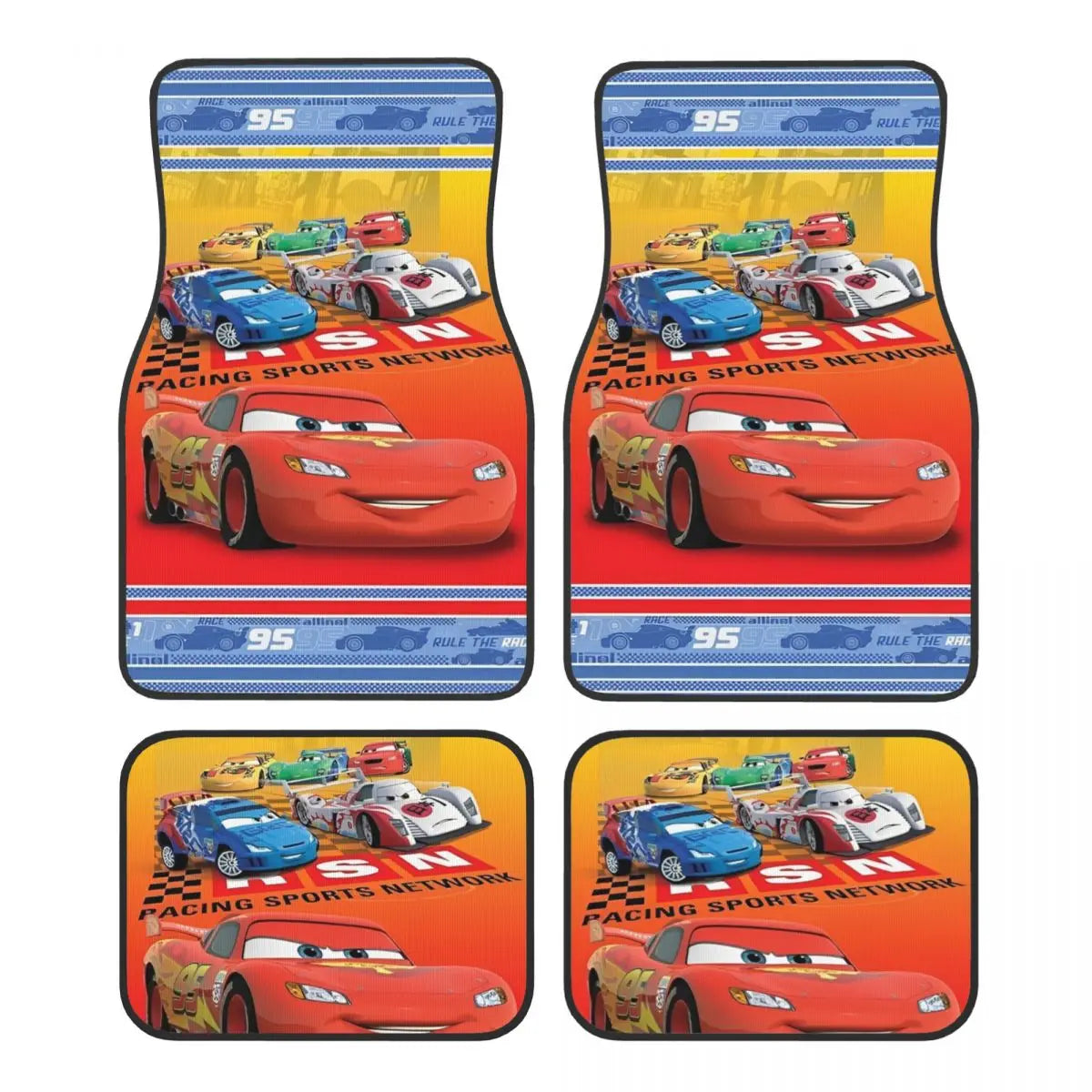 Tapis de Sol Cars pour Voiture - McQueen Raoul et Shu Todoroki