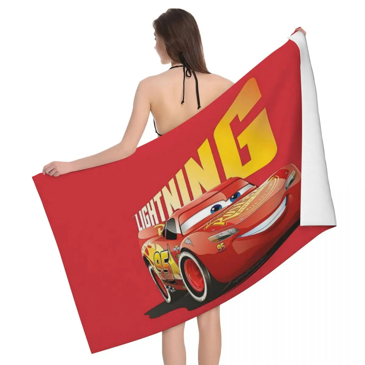 Serviette de Plage Cars Flash Lightning McQueen 130x80cm