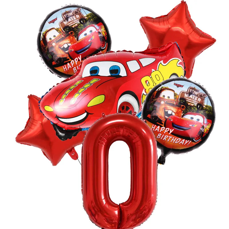 Ballon D'anniversaire Cars Flash McQueen - 25 modèles 6 ballons pour naissance