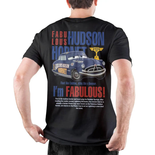 T-Shirt Cars Hudson Hornet - "I'm Fabulous" Noir