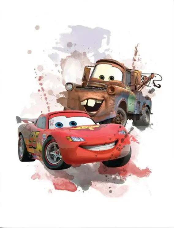 Poster Cars Flash McQueen et Martin 20x30cm