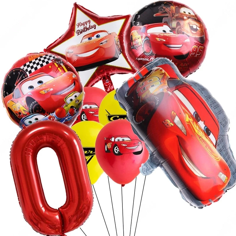 Ballon D'anniversaire Cars Flash McQueen - 25 modèles 9 ballons pour naissance