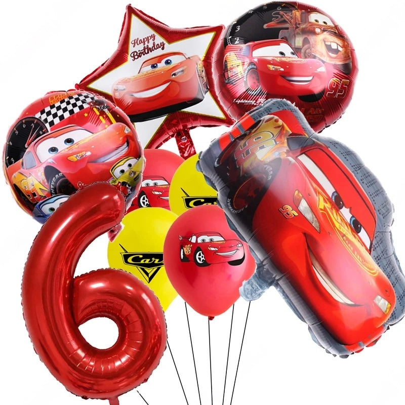 Ballon D'anniversaire Cars Flash McQueen - 25 modèles 9 ballons pour 6 ans